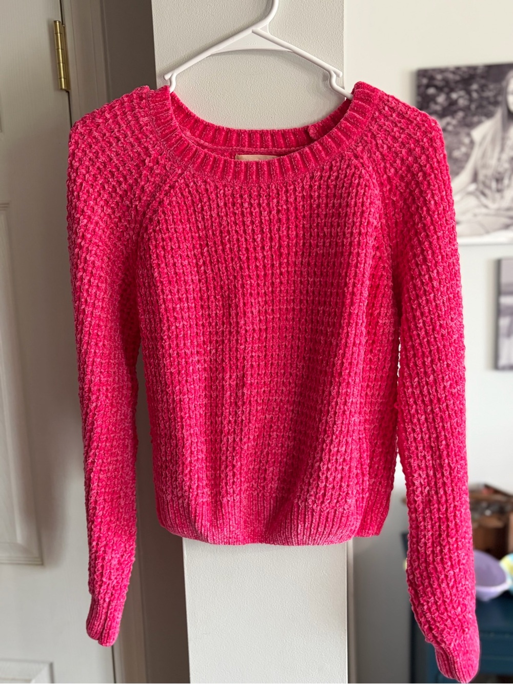 Altar'd State Hot Pink cropped Crewneck Sweater
